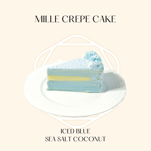 【NEW】Iced Blue Coconut Mille Crepe Cake