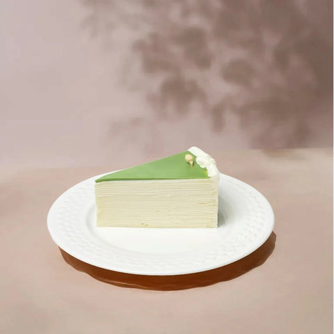 【NEW】Jasmine Matcha Yogurt Mille Crepe Cake (Slice)