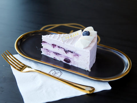 Blueberry Yogurt Mille Crepe Cake